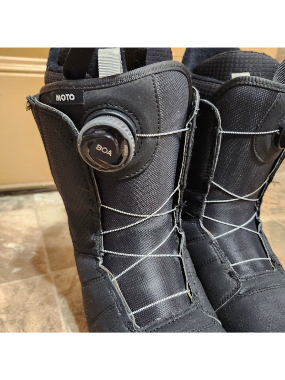 Burton Mens Size 7.5|Women's 9 Moto BOA Snowboard Boots Black Soft Flex - Picture 9 of 11